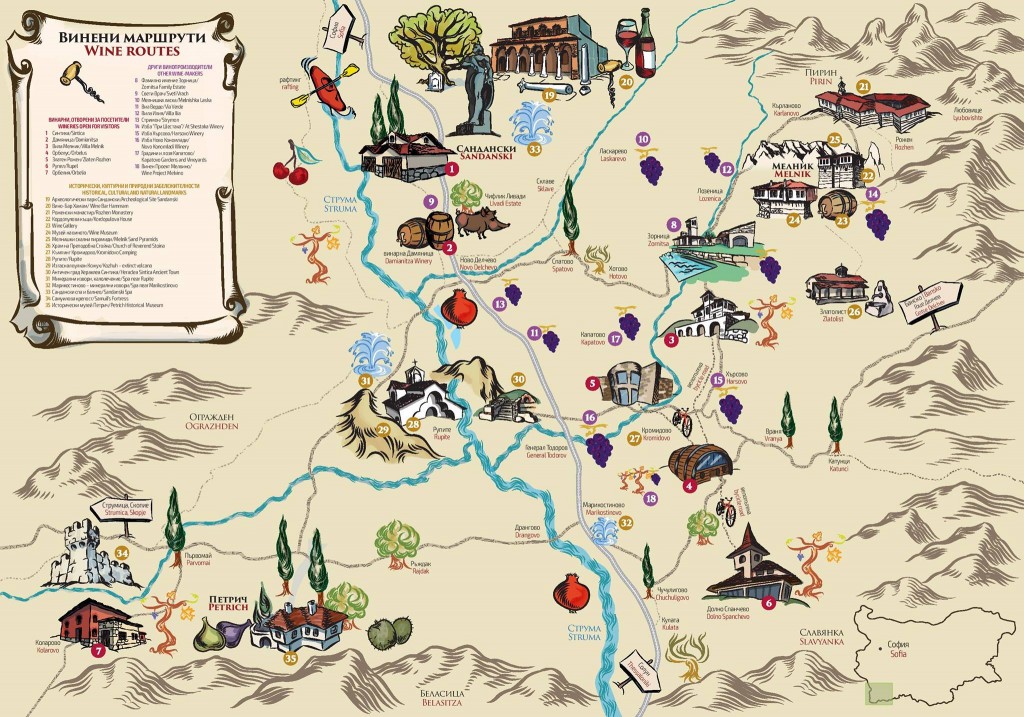 Melnik wine map